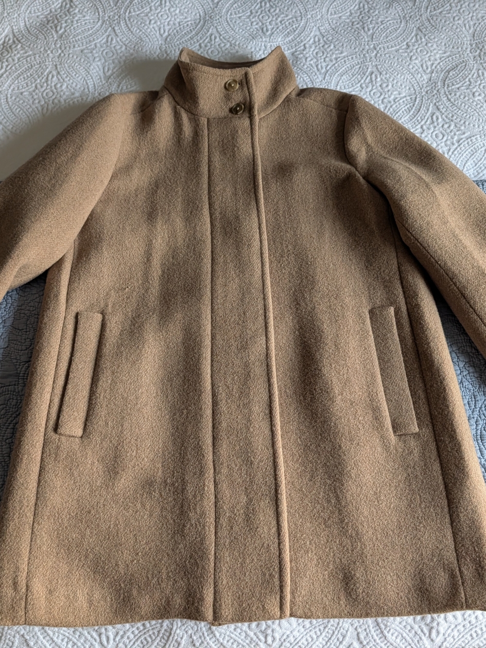 J. Crew City Coat, Funnel Neck Stand Collar Wool